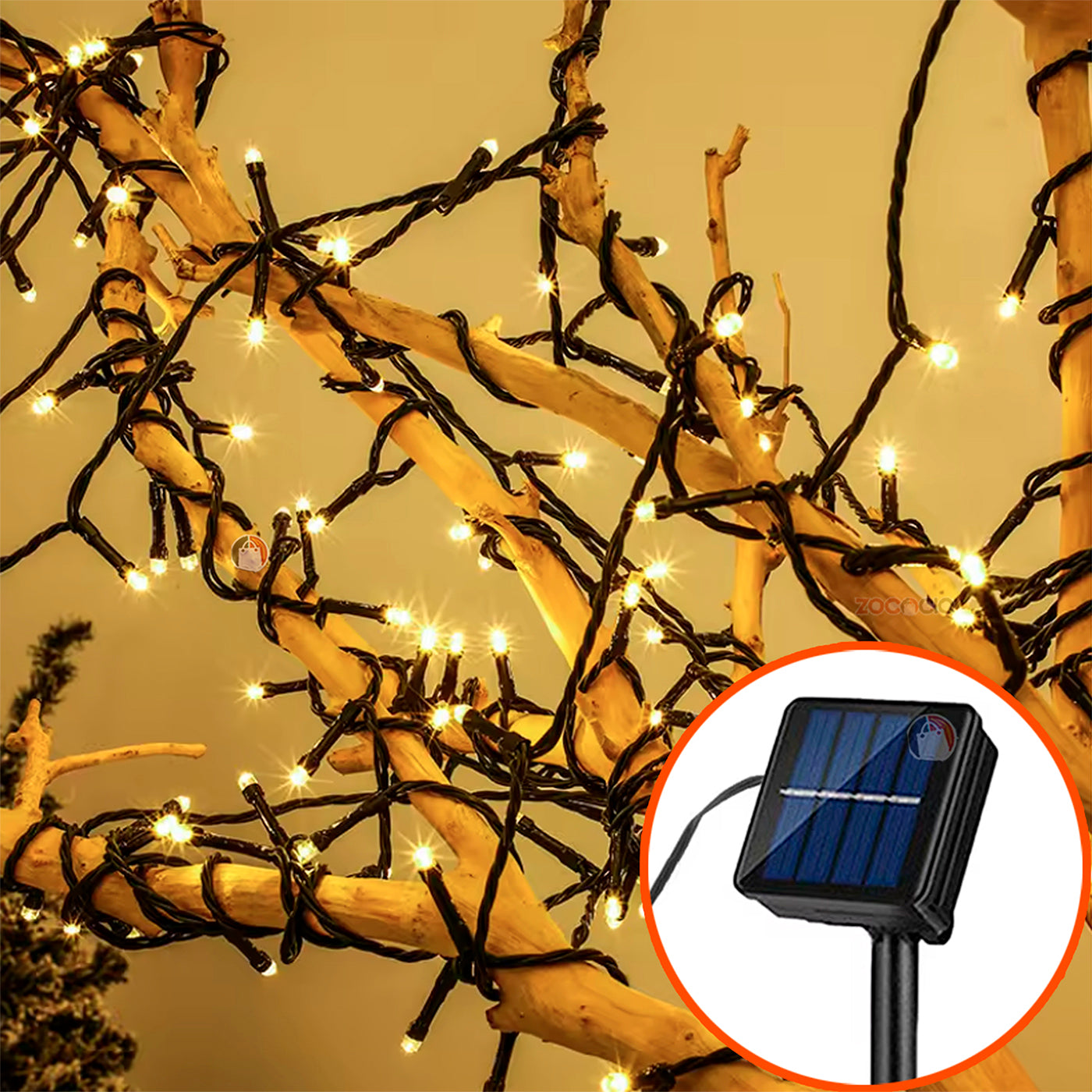 Luces Navidad Energía Solar Prem — 200 LED