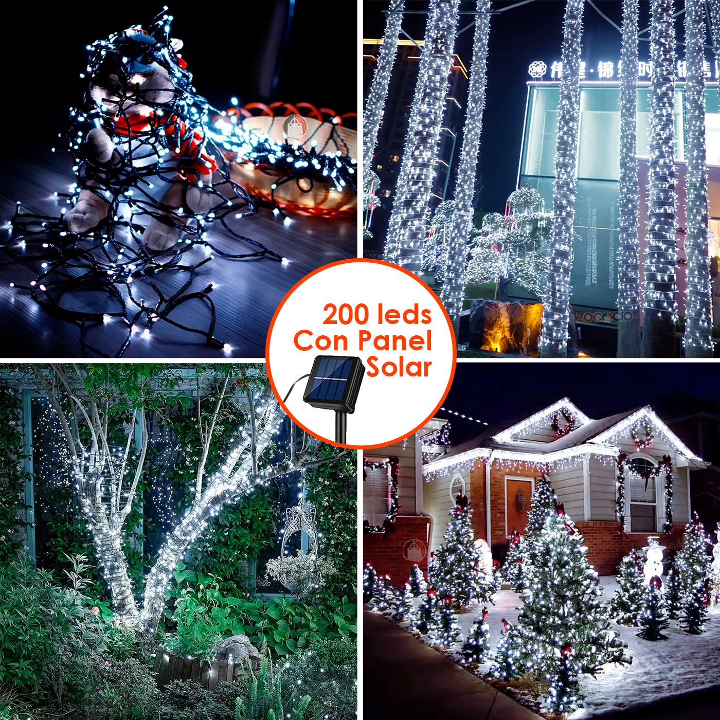 PAQUETE NAVIDEÑO EXCLUSIVO: 1 Cascada + 1 Luces Premium 200 LED