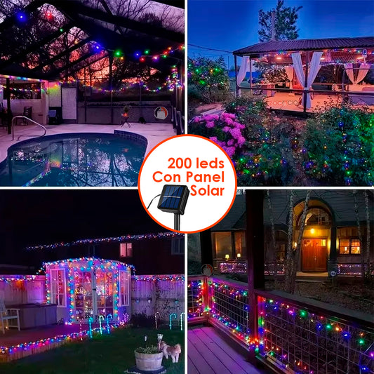 PAQUETE NAVIDEÑO EXCLUSIVO: 1 Cascada + 1 Luces Premium 200 LED